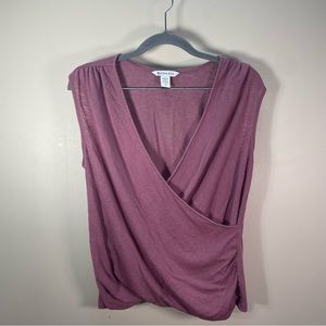 Athleta Breezy Wrap Tank Camisole Mauve Pink Size Small